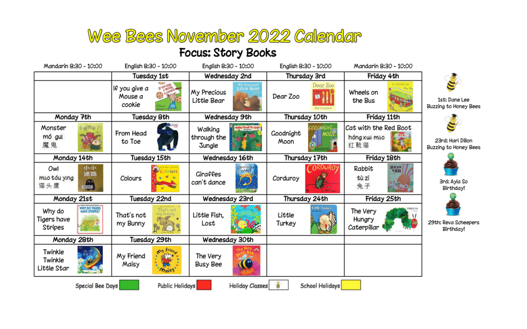 Wee Bees October 2022 – Story Books