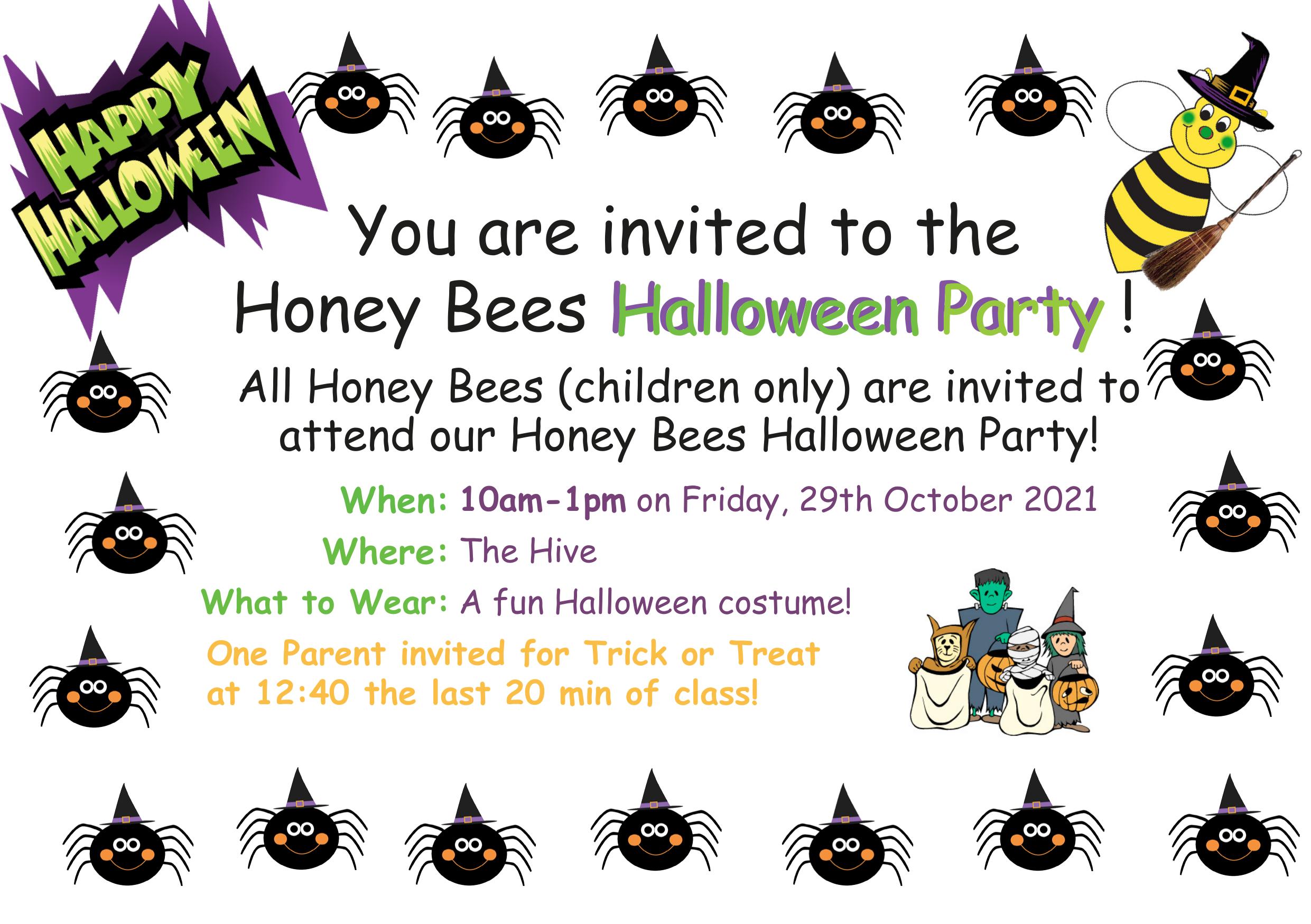 Honey Bees Halloween Party!