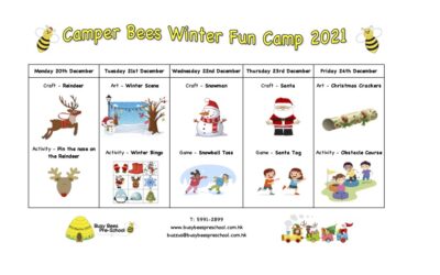 Camper Bees Winter Fun Camp 2021