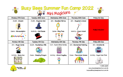 Camper Bees Summer Fun – Mini Magicians