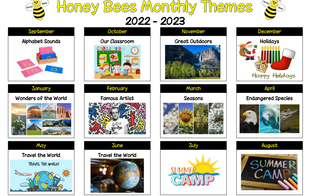 Honey Bees Monthly Themes 2022/23