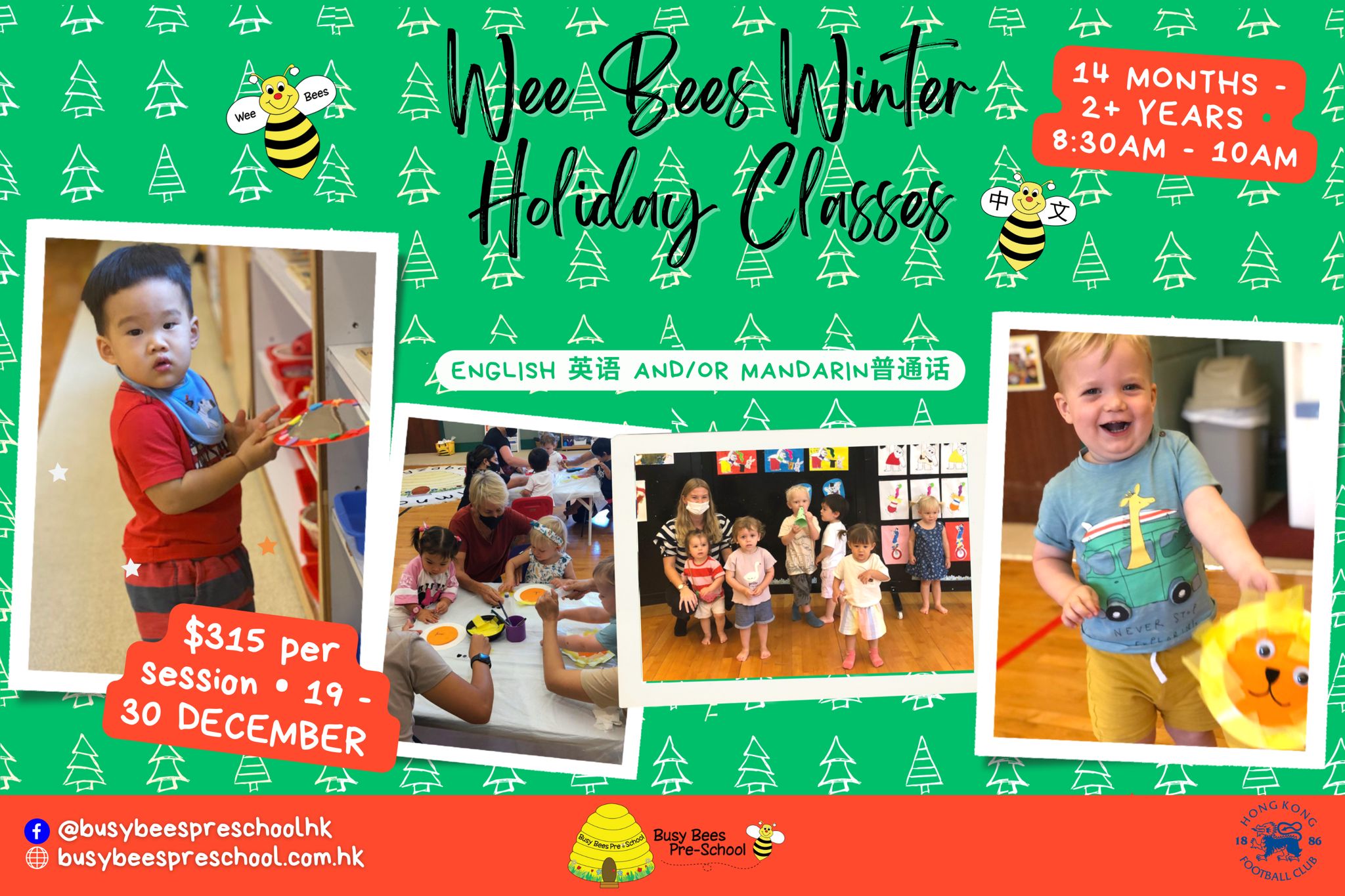 Wee Bees Winter Holiday Classes