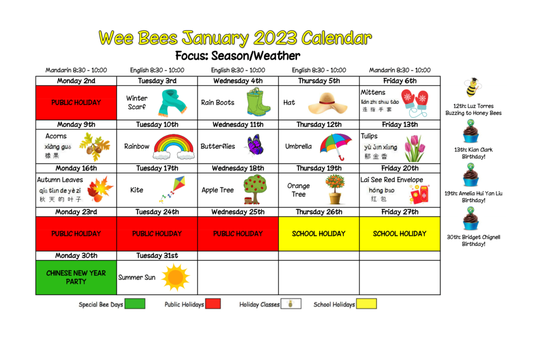 Wee Bees January 2023 – Weather