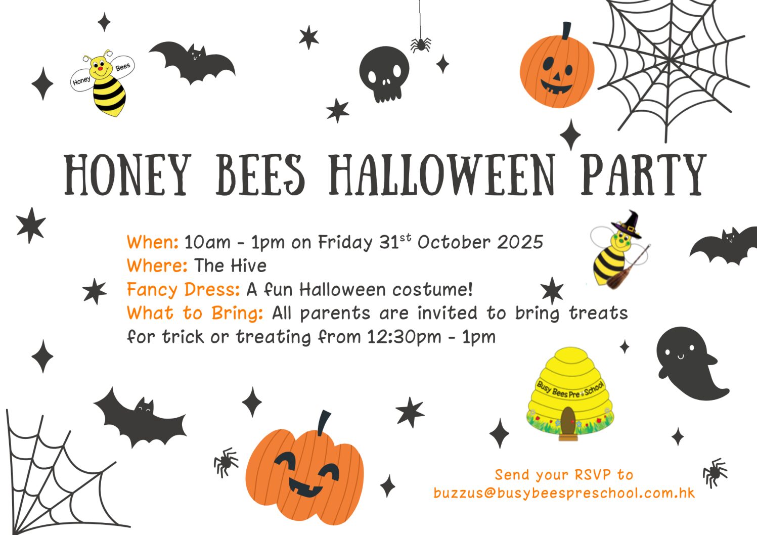 Honey Bees Halloween Party