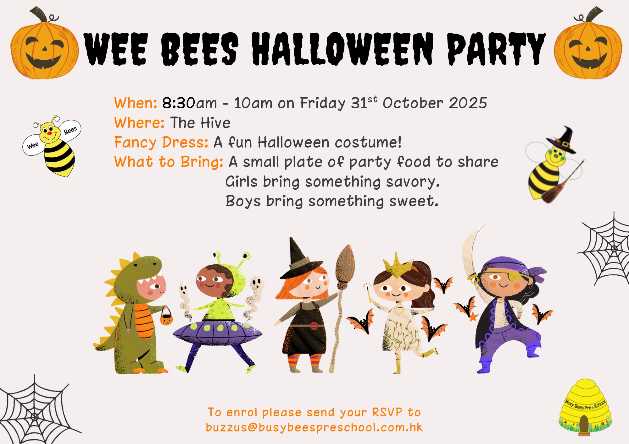 Wee Bees Halloween Party